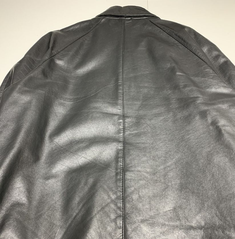 Vintage Style Black Leather Biker Jacket