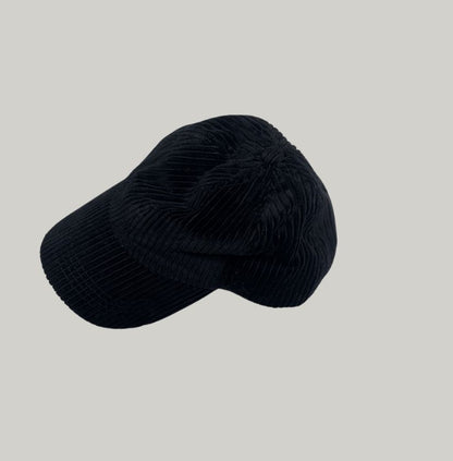 M&S Black Corduroy Baseball Cap