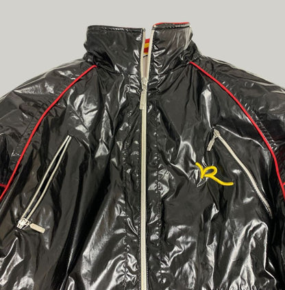 Rocawear Shiny Black Puffer Bomber Jacket