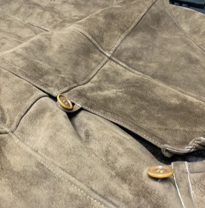 Vintage Shearling and Leather Aviator Jacket