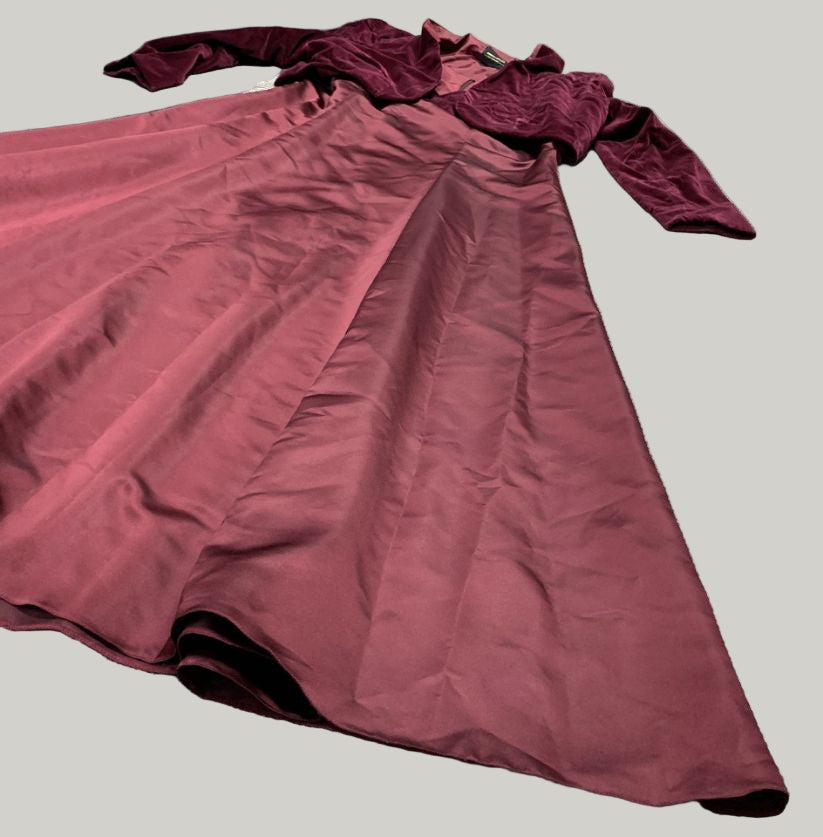 Burgundy Two-Piece Dress