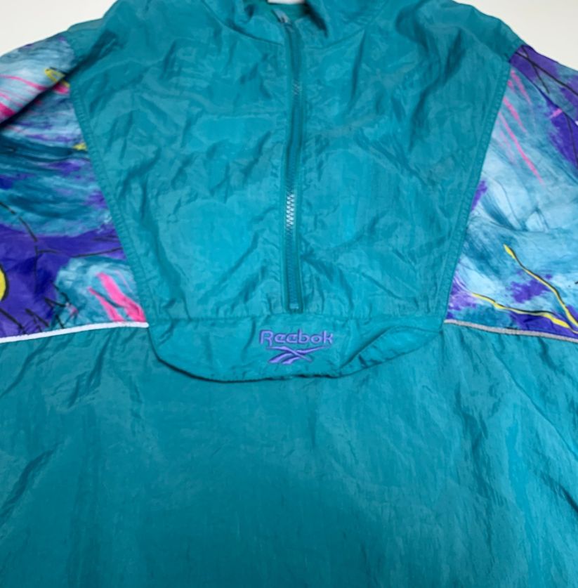 Reebok Teal Pullover Windbreaker