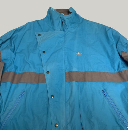 Adidas Navy Blue Full-Zip Windbreaker Jacket