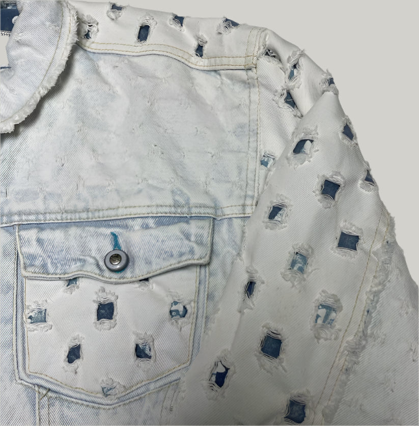 Major Damage Ripped Style Jacket & Jeans Set