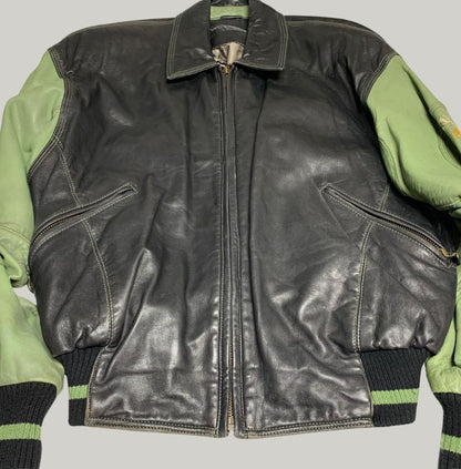 Marc Buchanan Pelle Pelle Leather Bomber Jacket