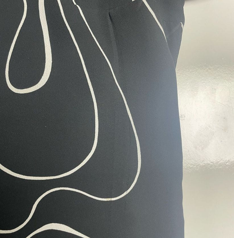 Frank Usher Black Abstract Dress