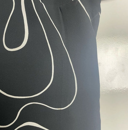 Frank Usher Black Abstract Dress