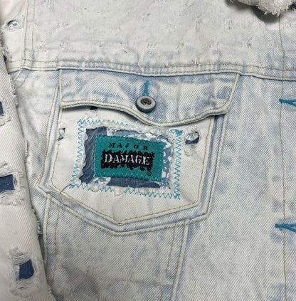 Major Damage Ripped Style Jacket & Jeans Set