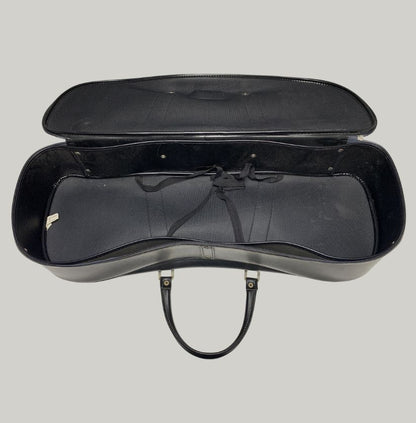 Vintage Adidas Black Trefoil Leather Holdall