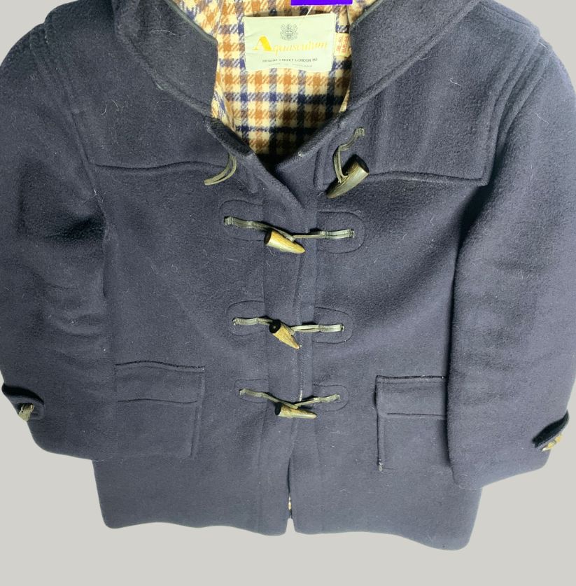 Aquascutum Vintage Navy Duffle Coat