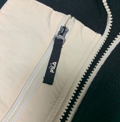 Fila Black & Cream Fleece Vest