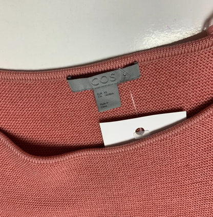 COS Pink Ribbed Long-Sleeve Top
