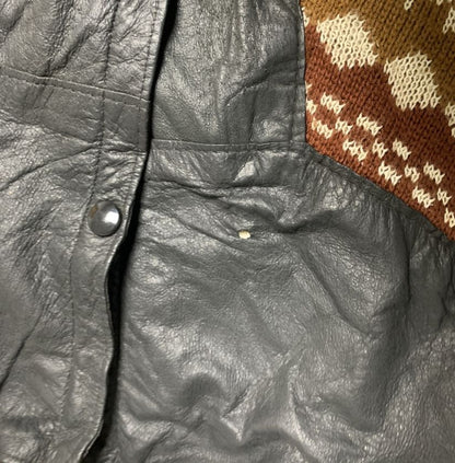 Black Leather Bomber Jacket