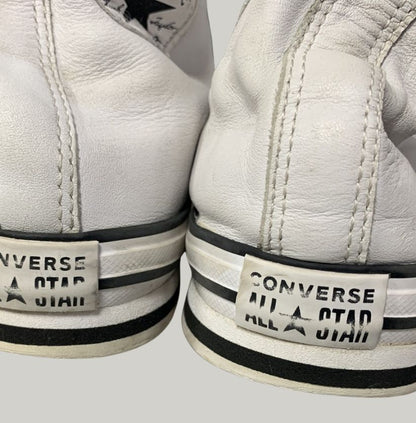 Converse Leather High Top White Sneakers