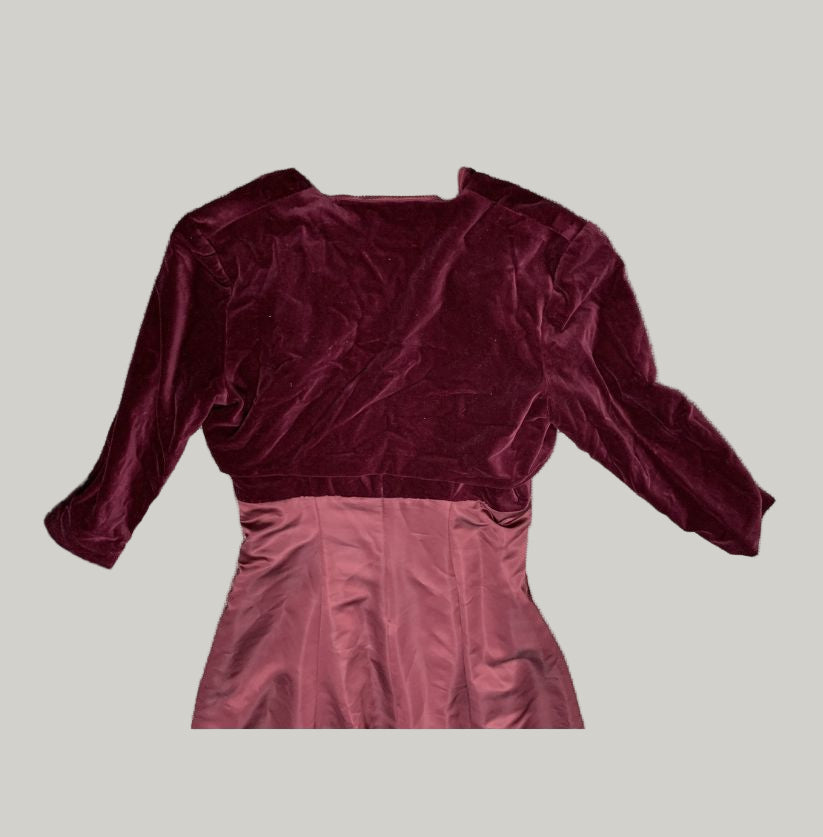 Burgundy Two-Piece Dress