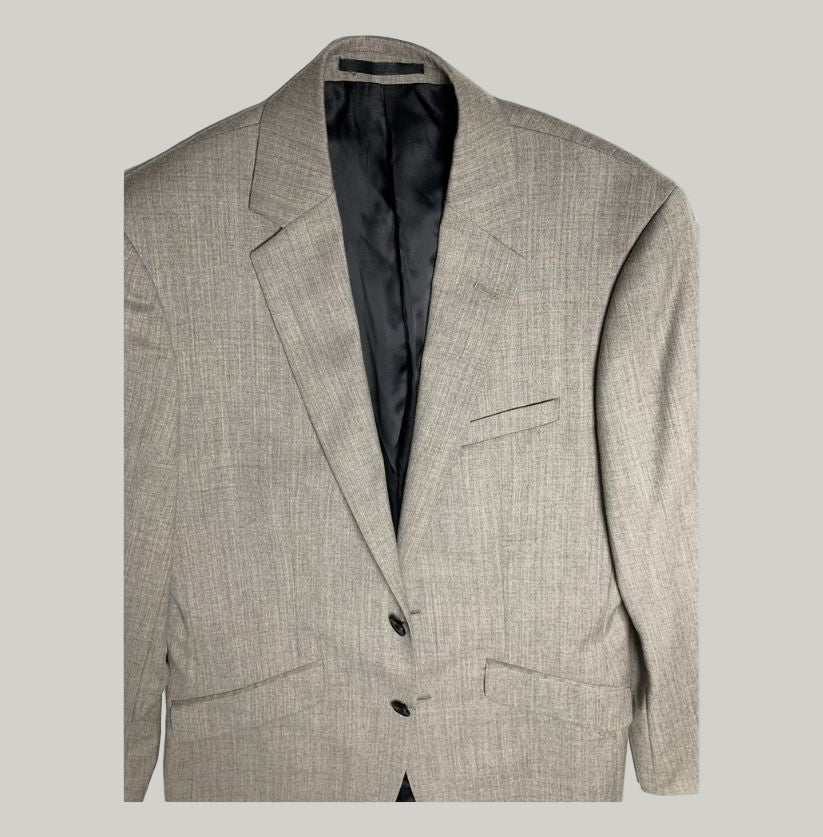 REISS Grey Wool-Blend Suit Jacket and Trousers