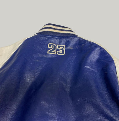 Fila Blue & White Faux Leather Varsity