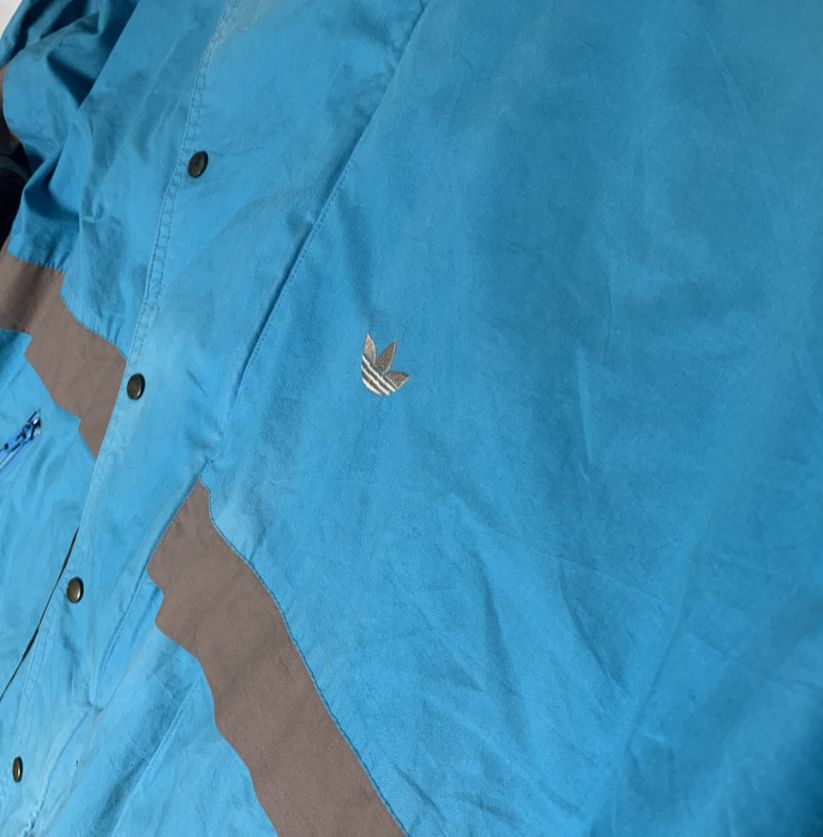 Adidas Navy Blue Full-Zip Windbreaker Jacket