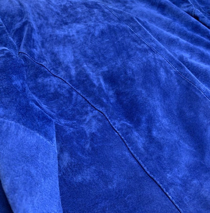 DINO'Z Vintage Blue Suede Leather Cropped Jacket