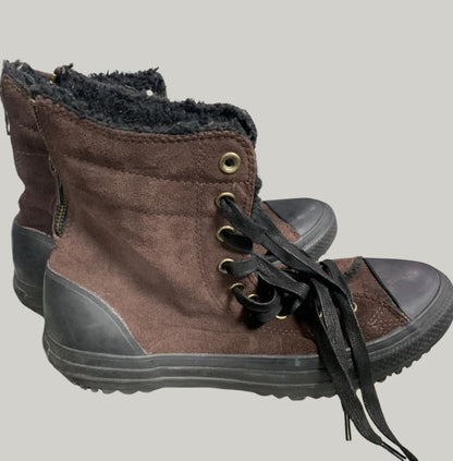 Converse Brown Suede High-Top Sneakers