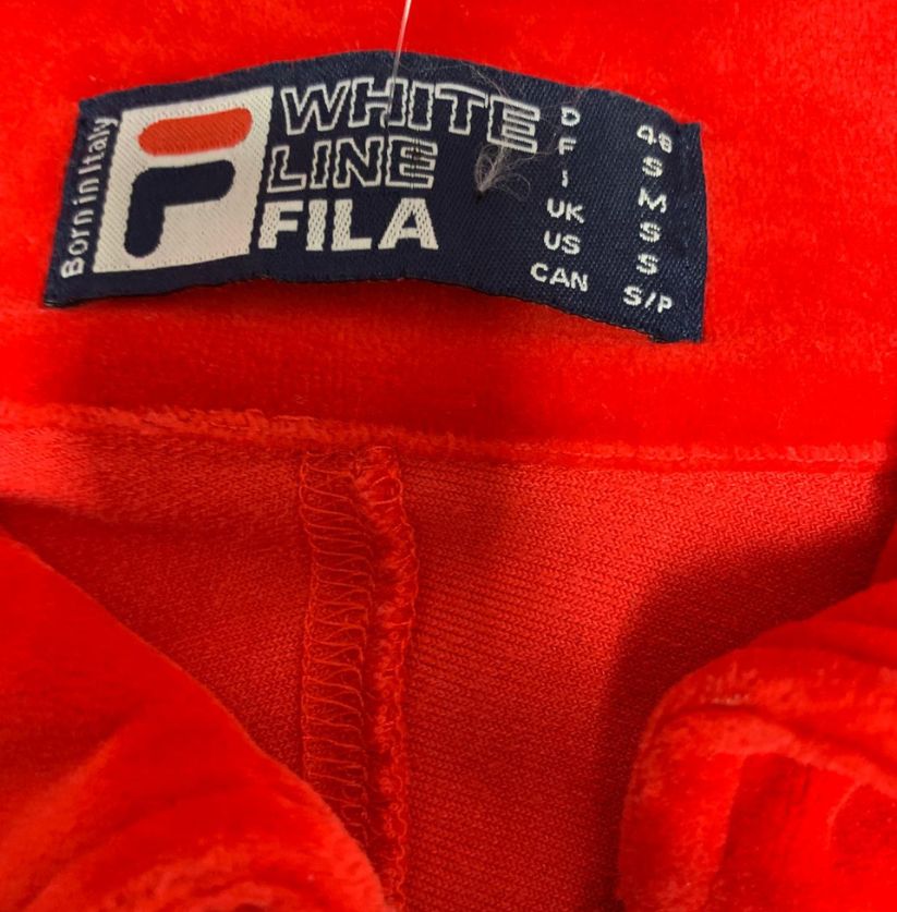 Red FILA Velour Track Jacket