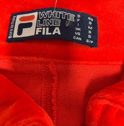 Red FILA Velour Track Jacket