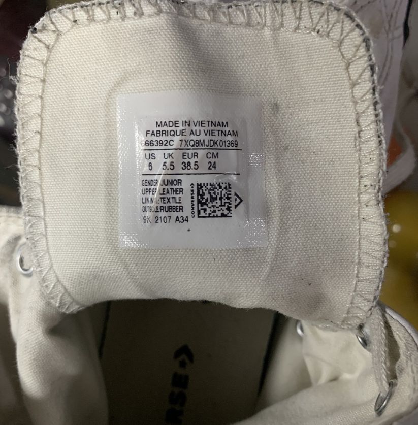 Converse Leather High Top White Sneakers