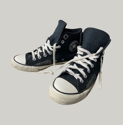Converse Black Embroidery High Top Sneakers