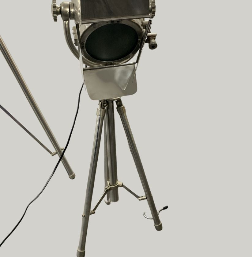 Vintage Industrial Tripod Spotlight Lamps (Set of 2)