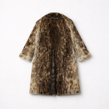 Vintage Mottled Pattern Seal Fur Coat
