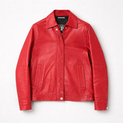 Gianfranco Ferré 100% Pelle Leather Red Jacket