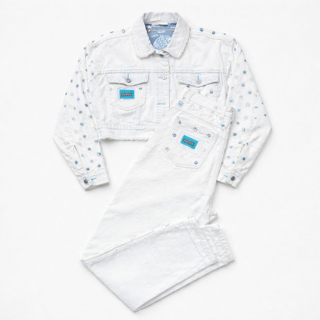 Major Damage Ripped Style Jacket & Jeans Set
