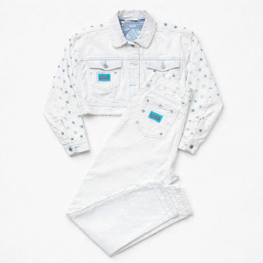 Major Damage Ripped Style Jacket & Jeans Set