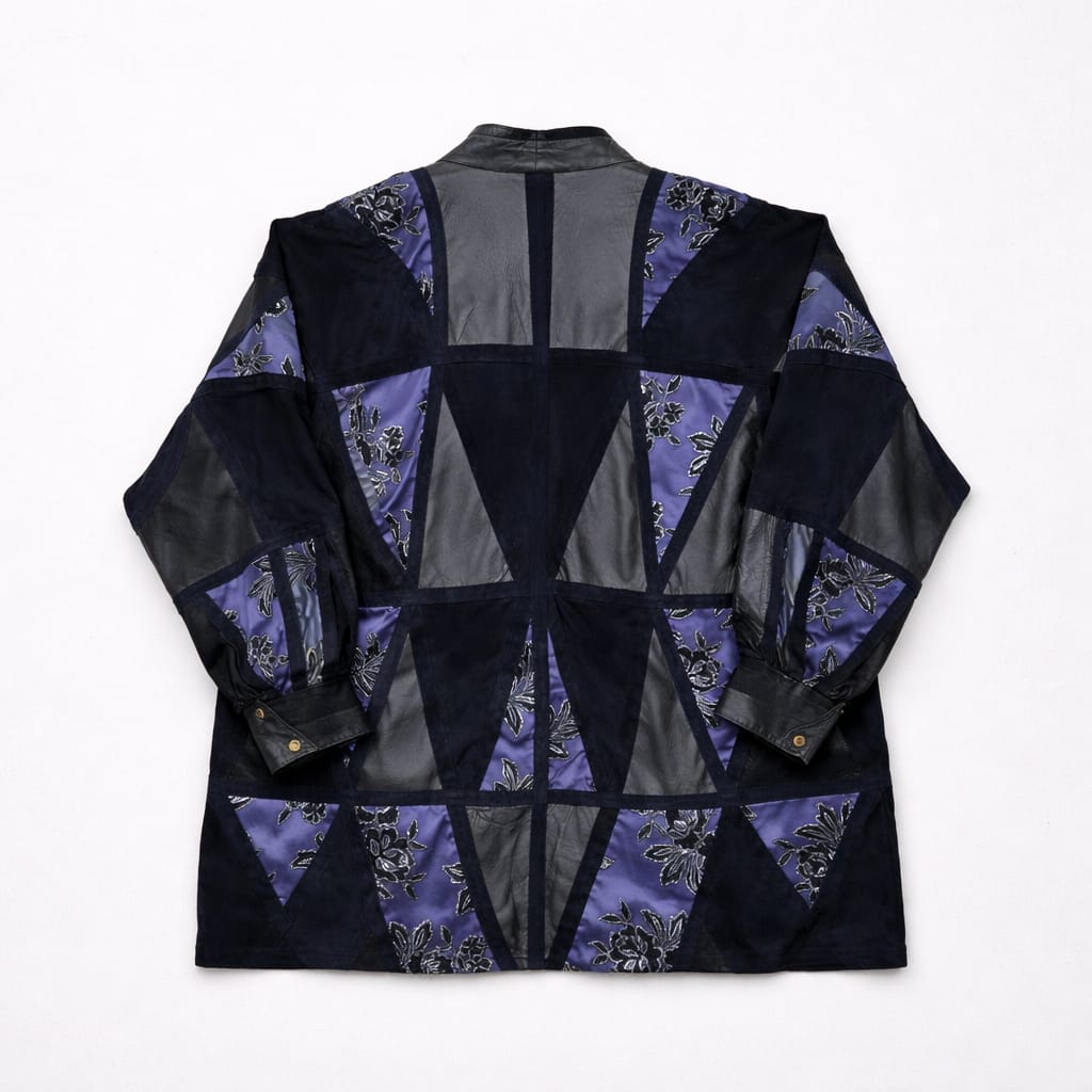 Lille Hammer 90s Leather Jacket with Floral Embroidery