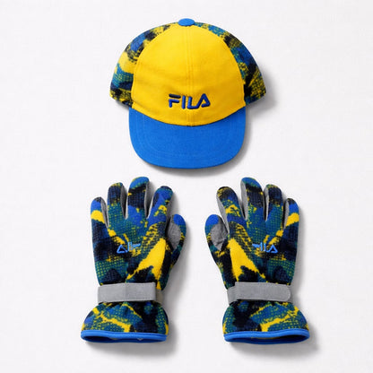 Fila Winter Fleece Cap and Gloves Set
