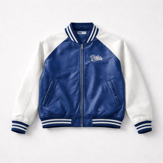 Fila Blue & White Faux Leather Varsity