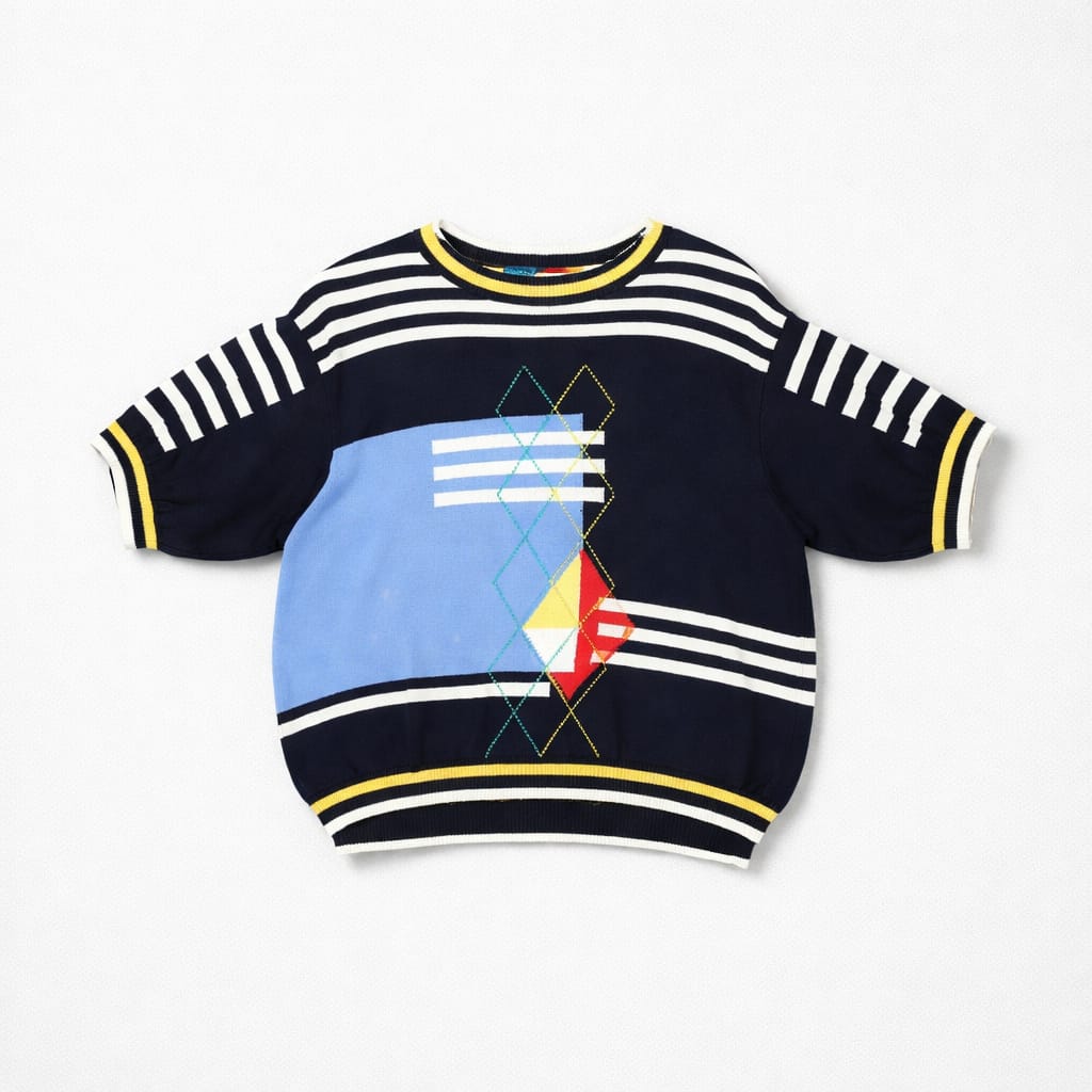 Paco Design Navy Blue Striped Jumper