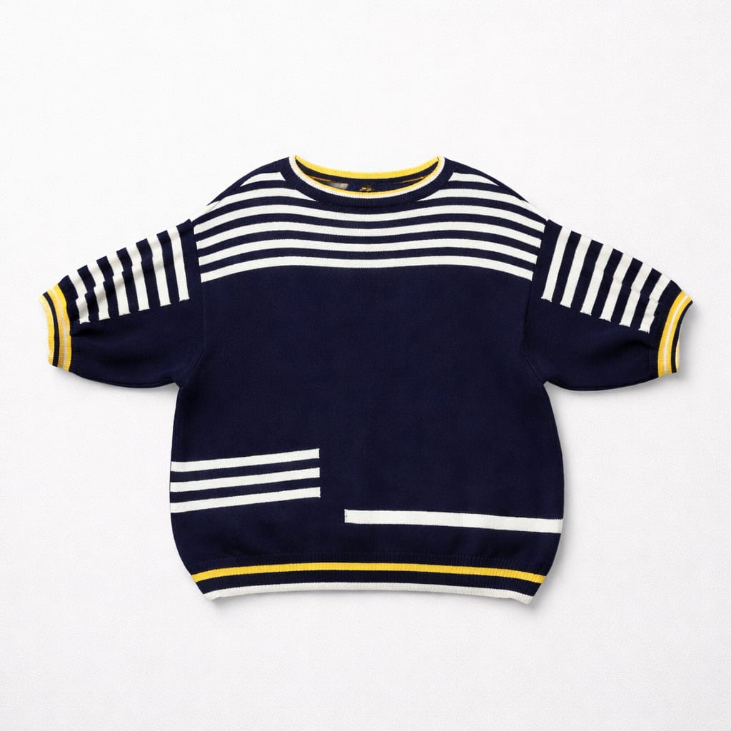 Paco Design Navy Blue Striped Jumper