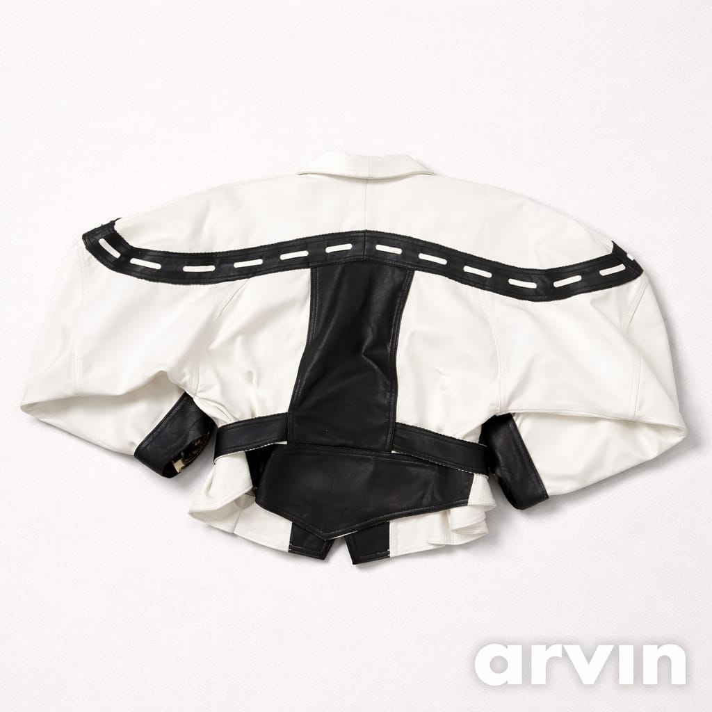 Monochrome Vintage Leather Jacket