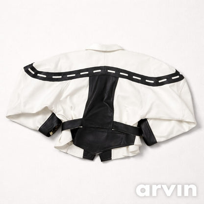Monochrome Vintage Leather Jacket