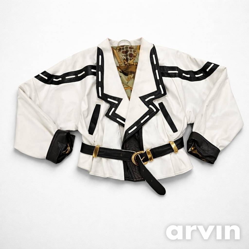 Monochrome Vintage Leather Jacket