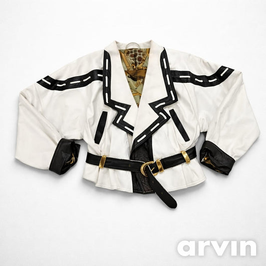 Monochrome Vintage Leather Jacket