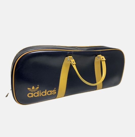 1970’s Adidas Black Faux-Leather Tennis Bag