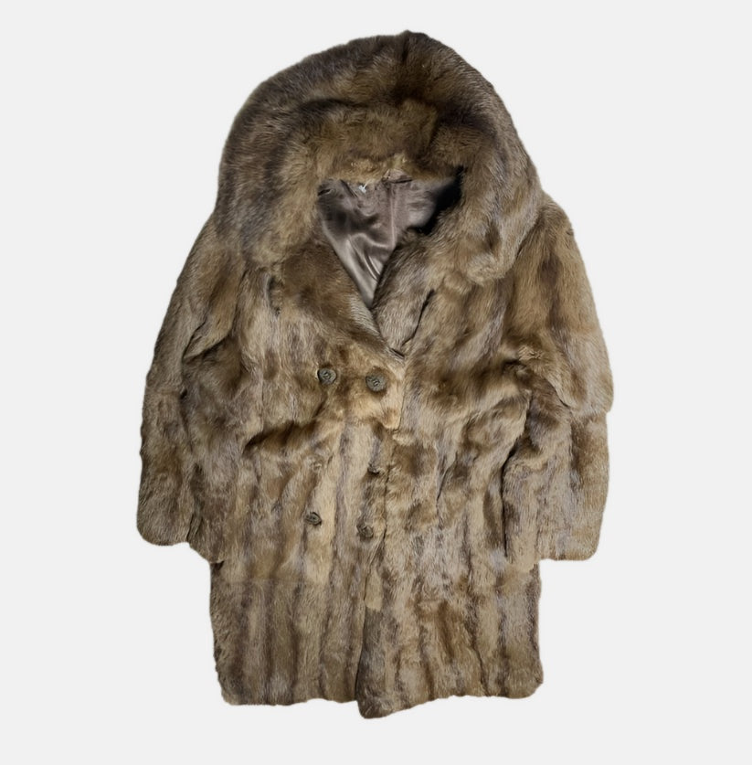 Brown Rabbit Fur Coat
