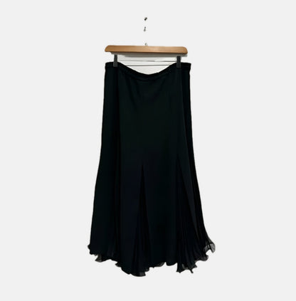 Frank Usher Black Pleated Maxi Skirt