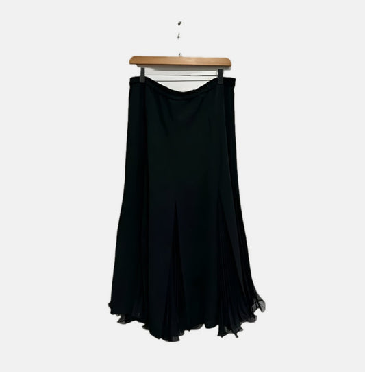 Frank Usher Black Pleated Maxi Skirt