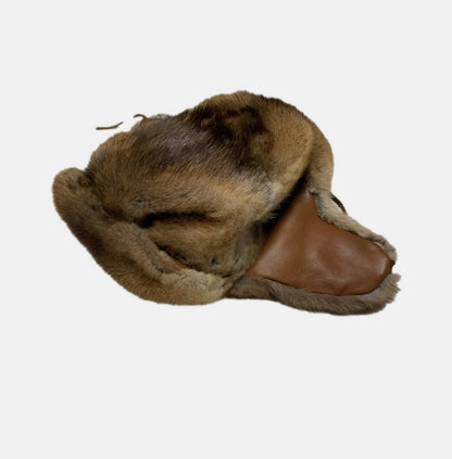 Genuine Fur & Leather Trapper Hat / Ushanka
