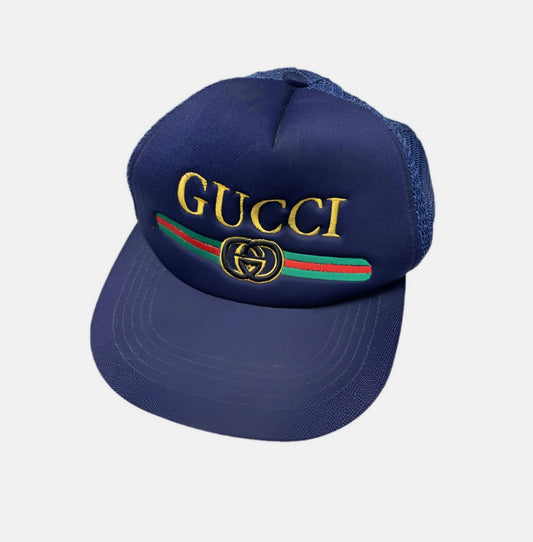 Gucci Embroidered Mesh Back Trucker Hat
