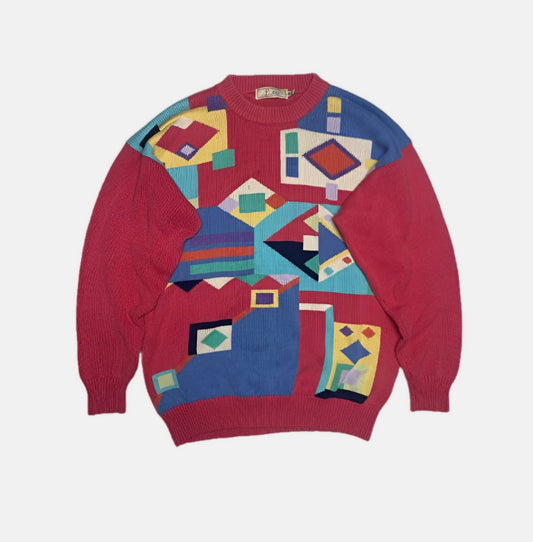 Paco Maroon Colorful Jumper