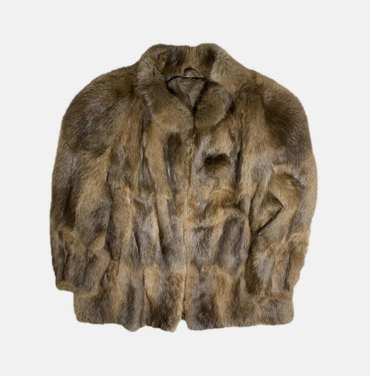 Vintage Brown Fur Pelted Coat